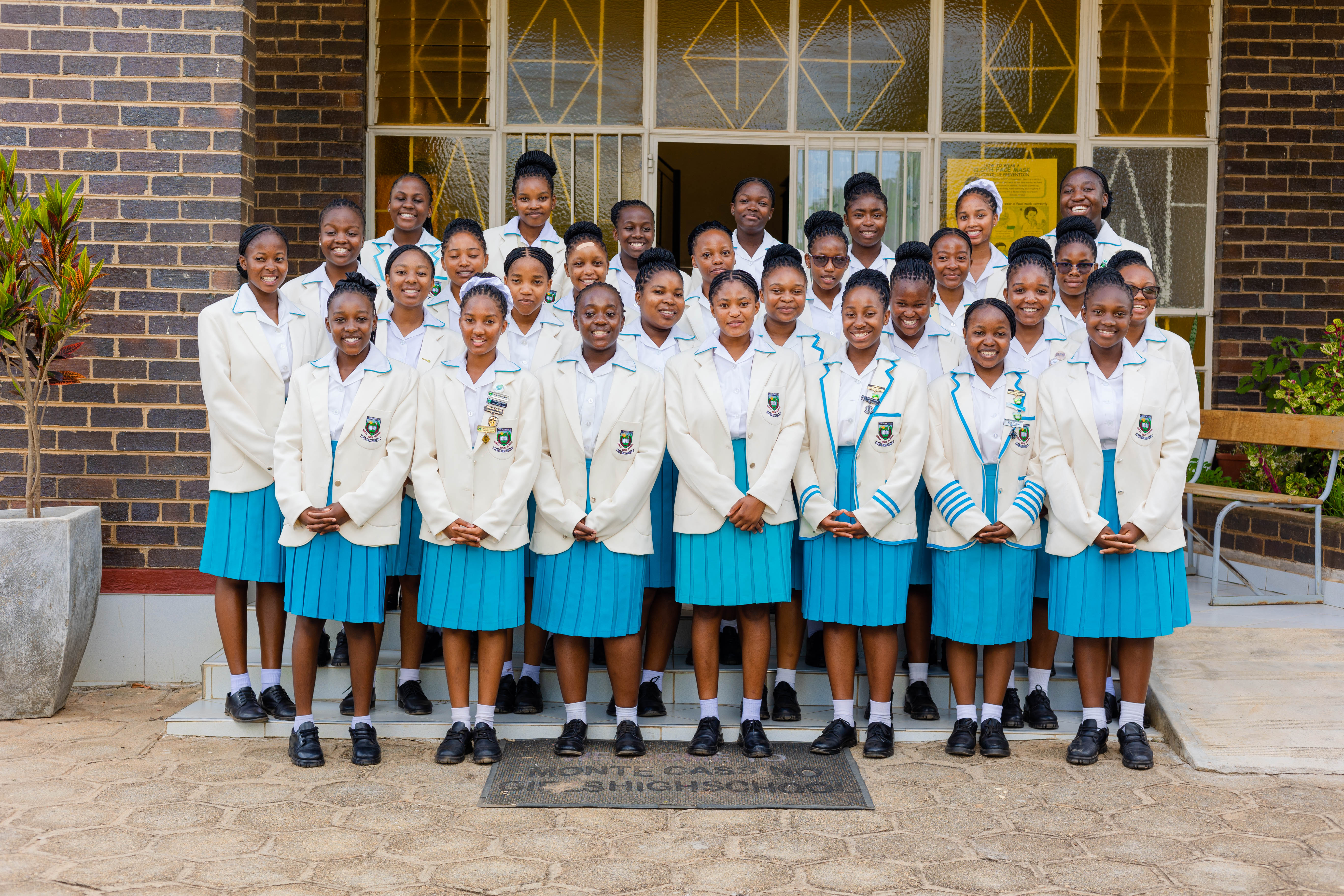 Arts students posing together outside