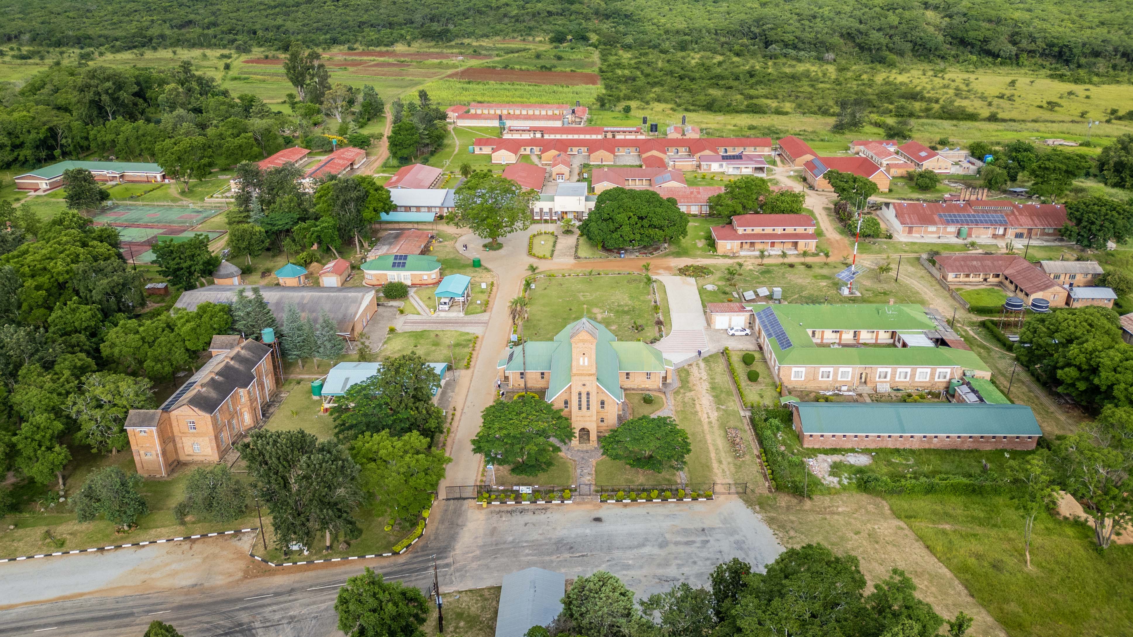Monte Cassino campus aerial view